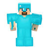 Heroes of Goo Jit Zu Minecraft Stretchy Characters, Steve with Diamond Armor & Sword, Super Squishy Goo Filling with Hidden Diamond Piece Inside
