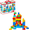 MEGA BLOKS First Builders Deluxe Building Bag Toddler Block Toys Set, Red