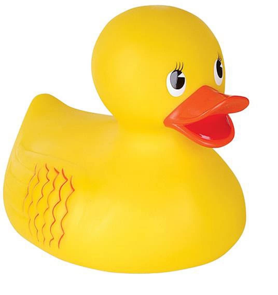 Zugar Land Jumbo Classic Yellow Rubber Ducky (10.5") Makes Noise When Squeezed! Has Open Beak Large Cool Duck