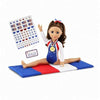 Emily Rose 14" Doll 5-PC Gymnastics Outfit Set with Bejeweled Leotard, Winner Medal & Reusable Stickers | Padded Mat & Hair Tie | Fits WellieWishers &