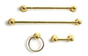 Dollhouse Miniature 1:12 Scale 4 Pc Brass Towel Rack Set #T8464