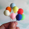 Dollhouse Miniature Balloons, Mini Balloons, 1:12 Scale Rainbow Balloons, for Miniature Fairy Garden Party Accessories, Birthday Party, Miniature