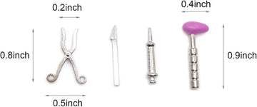 5 Pcs Dollhouse Mini Stethoscope Care Tools Dollhouse Dolls Miniature Garden Kit, Hospital Accessories Set for Miniature House Decoration Dollhouse
