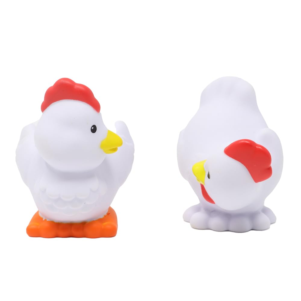 Fisher-Price Replacement Parts for Collectible Little People Christmas Nativity Playset FPT07 and Barnyard Farm Playset - Replacement Pair of White
