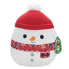 Squishmallows 10-Inch Manny The Snowman - Official Jazwares Plush - Collectible Soft & Squishy Stuffed Animal Toy - Add to Your Squad - Gift for Kids
