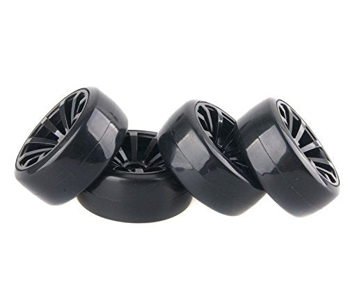 Hobbypower Rc Hard Tires Tyre Plastic Wheel Rim HSP HPI 1:10 On-Road Drift Car(Pack of 4 Pcs)