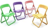 5Pcs MiniatureDollhouse ChairsMulticolour Simulation Mini Folding Back Small Chair Model Dollhouse Doll House Miniature Plastic Scene Props for Micro