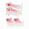 Emily Rose 18 Inch Doll Stackable Beds - Bunk Bed with Floral Bedding Sets