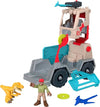 Fisher-Price Mattel Imaginext Jurassic World Trek ‘N Transform Toy Vehicle Play Set with Dinosaur, 3-inch Action Figure & Projectile Launcher