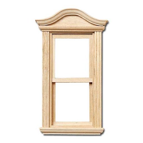 Dollhouse Miniature Bonnet Pediment Working Window