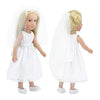 Emily Rose 14" Doll Bridal First Communion Dress 3-PC Outfit - White Lace Gown, Veil & Shoes | Glitter Girls & Wellie Wishers Compatible | USA Brand