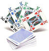 Copag 4 Colour 100% Plastic Playing Cards Poker Size Jumbo Index (Blue Back)