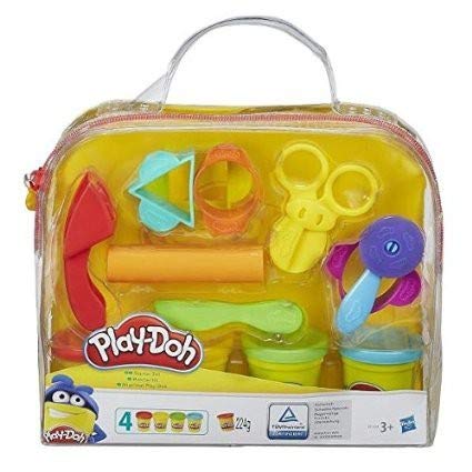 Play-Doh Starter Set, Games for Kids Aged 3 Years and Up, with 4 Colours & 5 Essential Tools