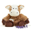 warmies Junior Microwavable & Weighted Stuffed Animals, Cow - Heated Stuffed Animal Plushie for Warmth & Comfort - Cute Soft Plush Toys for Adults