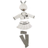 niannyyhouse 1/3 1/4 1/6 BJD Dolls Clothes White Hat Coat Skirt Striped Vest Socks Navy Suit Ball Jointed Dolls Accessories Dress Up Gift (1/4BJD)
