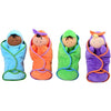 Constructive Playthings Swaddle Soft Baby Doll Toys with Matching Pockets, Multicultural Dolls, Daycare Essentials, Circle Time, Hook and Loop