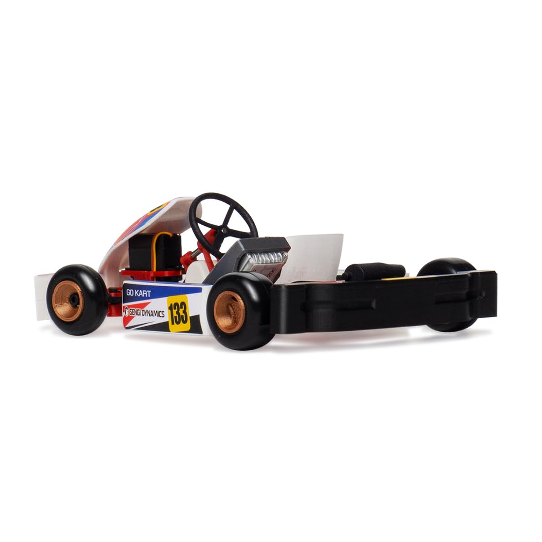 YounggDiy Kart-80 1/32 Scale 2.4G Mini RC Kart Assembly Model Kit with Remote Control and Two Battery, DIY Remote Control Hobby Sports Car Toys Gifts
