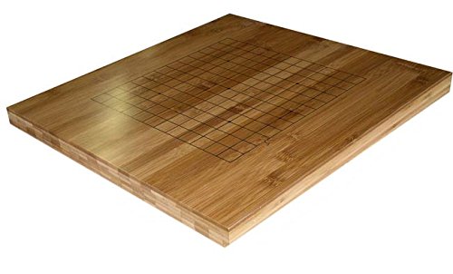 3/4" Reversible Solid Bamboo 19X19 Go Game and 13x13 Quick Game Board