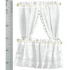 Barbara O'Brien Miniatures Dollhouse Miniature White Cabin Curtains