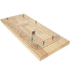 WE Games 4 Player Wooden Cribbage Board, Solid Natural Wood 4 Track Board, Plastic Pegs and Instructions, Card Games for Families and Adults