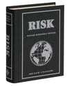 WS Game Company Risk Vintage Bookshelf Edition, Linen Wrapped Book Box & Slipcase - Secret Mission Variant & 6 Armies - Strategy Board Games