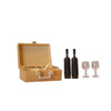 1/12 Dollhouse Miniature Wine Bottle Kit, Wood Case with Wine Glasses