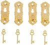 4 Set Gold 1/12 Miniature Door Knob Lock and Key Dollhouse Decoration Accessories?Dollhouse Accessories?Dollhouse Decor