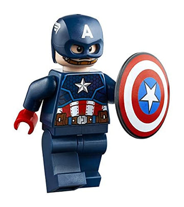 LEGO Superheroes: Captain America Minifigure with Shield, Stand and Hammer (Mjolnir)