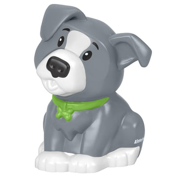 Replacement Part for Fisher-Price Little People Playset HBW73 - Replacement Gray and White Dog Wearing Varied Collar Color
