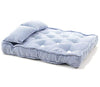 Classics by Handley Dollhouse Double Mattress with Pillows - 1:12 Scale Miniature Bedding, Blue and White Stripe