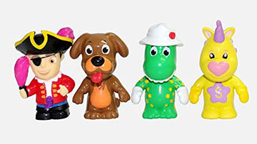 The Wiggles Toys for Toddlers, Kids Music Band Wiggly Figurines 4 Pack Shirley The Unicorn, Captain Feathersword, Dorothy The Dinosaur & Wags The Dog
