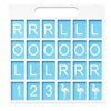 Solo Mahjong Board Blue, American Mahjong Charleston Training Tool with R-L-O Passing Guide and Handle, Mah Jongg Practice Board for Beginners