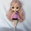 leoglint Blythe Doll Clothes, Sweater Clothing for Blythe Doll 30 cm 1/6 Bjd Dolls Azone ICY Licca Doll (Pink T-Shirt)