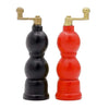1 Pair of Red and Black 1/6 Miniature Salt and Pepper Grinder Dollhouse Decoration Accessories Salt and Pepper Grinder Miniature Dollhouse Accessories