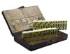 Asian Home Collectible Ivory Color Domino Game with Chinese Storage Case