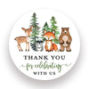 2"" Round Woodland Animals Thank You Favor?Stickers (40 Labels) (Pine Trees)