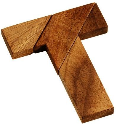 T Puzzle Wooden Brain Teaser