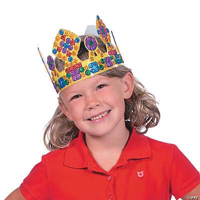 Fun Express DIY Glitter Jewel Crowns for Kids - Makes 12 - Princess Party Crafts and Costumes