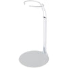 Plymor DSP-5175W White Adjustable Doll Stand, fits 10, 11, and 12 inch Dolls or Action Figures, Waist is 1.75" - 2.25" wide, 5" - 6" around