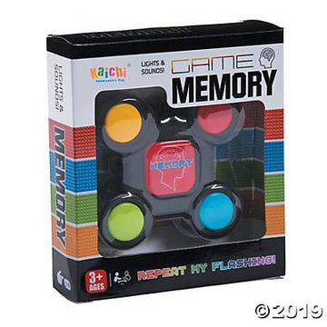 Fun Express Handheld Light Up Memory Game for Kids - Fun Learning Toys - Electronic Battery Operated, with Batteries Included - Junior Size