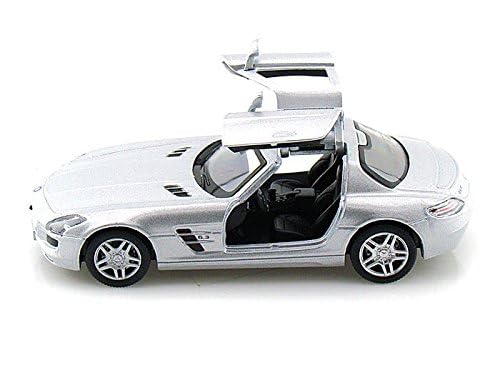 KiNSMART - Mercedes-Benz SLS AMG 1:36 Scale 5" Die Cast Metal Model Toy Car (Silver)