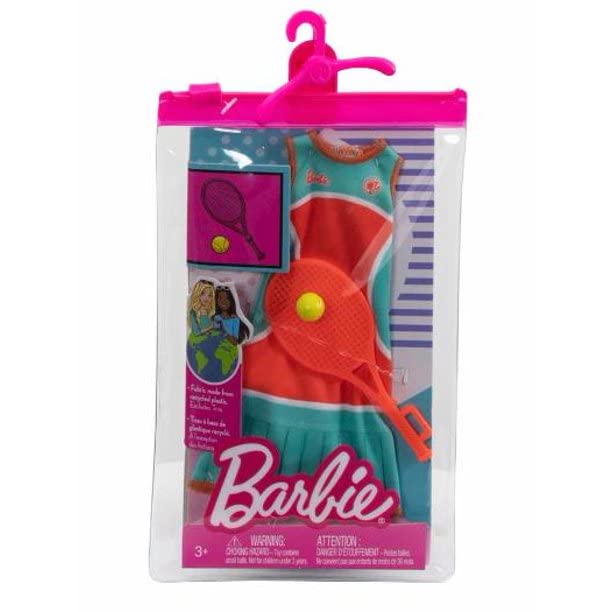 Barbie Clothes - Career Outfits for Ken Doll, Tennis Player Uniform with Ball and Racket, Multi
