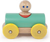3 Piece Tegu Magnetic Racer Building Block Set, Teal Big Top