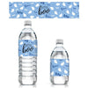 Blue Little Boo Ghost Boy Baby Shower Water Bottle Labels, 20 Count