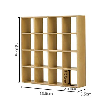 1:12 1/12 Scale Dollhouse Miniature Furniture Wooden 16 Grid Display Storage Rack Shelf 6.5" Storage Rack 16 Grid Shelves Doll House Wall Rack