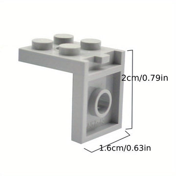 YUJHITP Display Stand for Mini Figure, 50 Piece Classic Light Gray Bracket Plate Bulk, Compatible with Lego Parts and Pieces(Color: Light Gray)