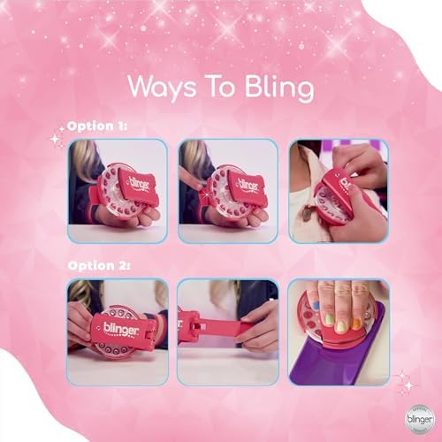 blinger® Diamond Starter Set - Dreams - as seen on Shark Tank | 75 Colorful Rhinestone Gems | Hair Bling Styling Tool | Easy to Use | Hair-Safe Jewel