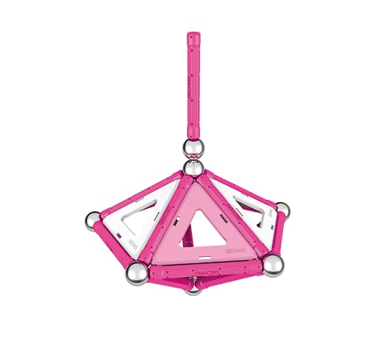 Geomag - Pink - 68-Piece Magnetic Building Set, Certified STEM Construction Toy, Safe for Ages 3 and Up (342)