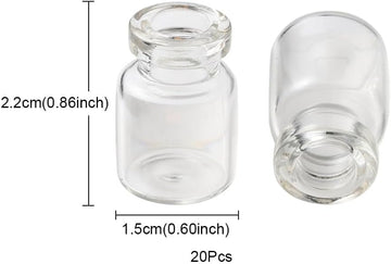 20Pcs Dollhouse Glass Jars Miniature: 1/12 Scale Glass Bottles Food Container for Kitchen Restaurant - Mini Canister Empty with Cork?Dollhouse