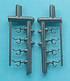 Dollhouse Miniature Chrysnbon Door and Wall Hooks in Black